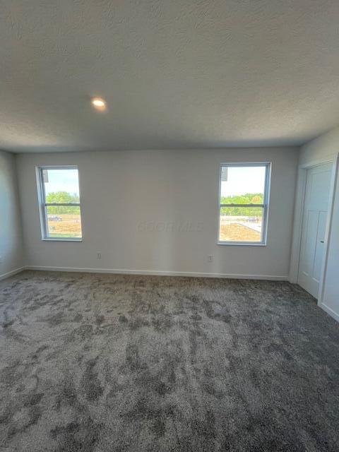 104 Red Willow Dr, Etna, OH 43068 - unfurnished room with carpet flooring, plenty of natural light, baseboards, and a textured ceiling