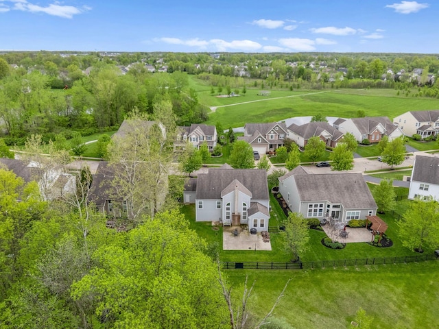 6674 Letterman Dr, Powell, OH 43065 - aerial view of residential area with a tree filled landscape