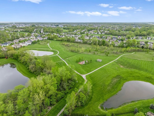 6674 Letterman Dr, Powell, OH 43065 - aerial view of residential area with a large body of water