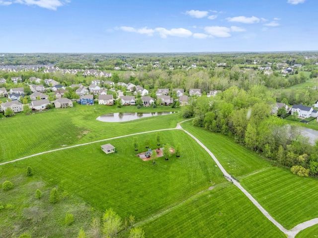 6674 Letterman Dr, Powell, OH 43065 - aerial perspective of suburban area featuring a nearby body of water