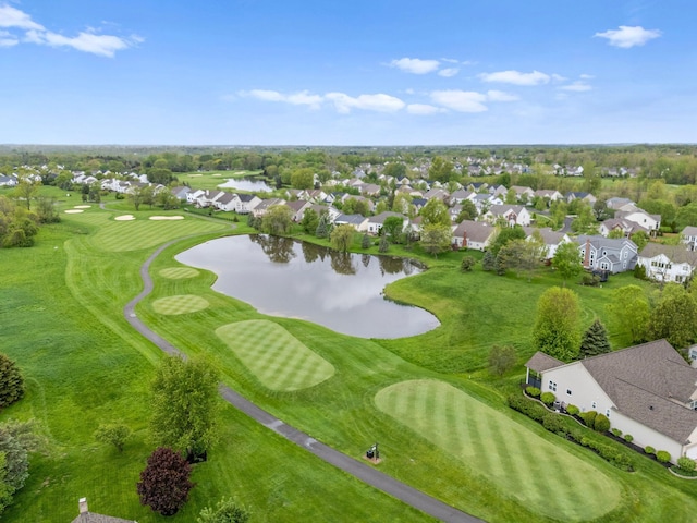 6674 Letterman Dr, Powell, OH 43065 - aerial view of residential area with a nearby body of water and a golf club