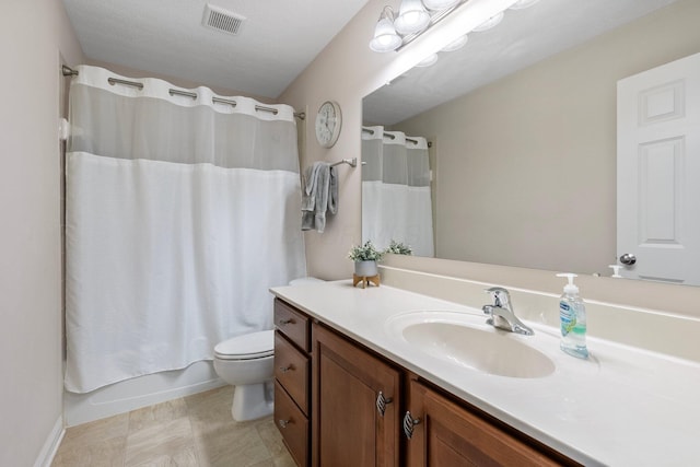 6674 Letterman Dr, Powell, OH 43065 - bathroom with vanity, toilet, and shower / bath combo with shower curtain