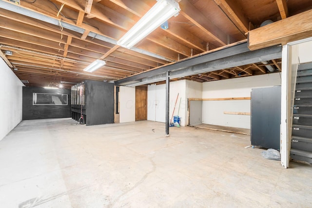 2594 Hubbell Rd, Columbus, OH 43232 - unfinished basement with stairway