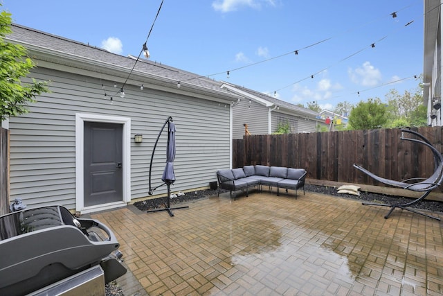 1242 N Grant Ave, Columbus, OH 43201 - view of patio / terrace featuring fence and an outdoor hangout area