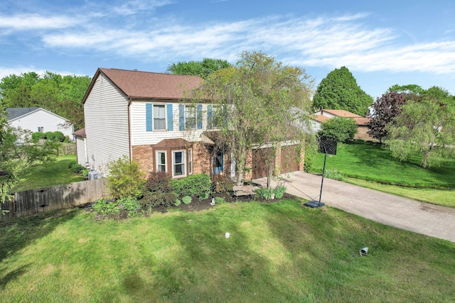 12164 Twincreek Dr, Pickerington, OH 43147 - traditional home with concrete driveway and brick siding