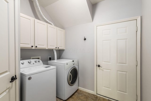 9162 Scenic View Cir, Columbus, OH 43240 - clothes washing area featuring cabinet space, washer and clothes dryer, and baseboards