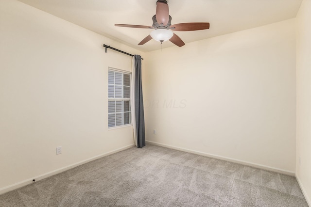 9162 Scenic View Cir, Columbus, OH 43240 - carpeted spare room featuring baseboards and a ceiling fan