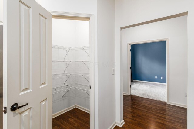9162 Scenic View Cir, Columbus, OH 43240 - hallway with wood finished floors and baseboards