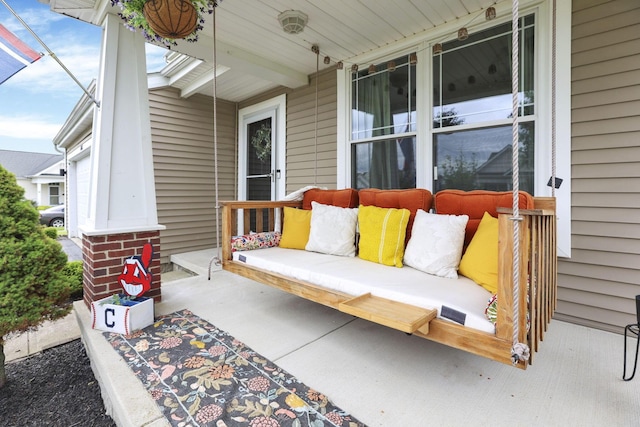 6843 John Dr, Canal Winchester, OH 43110 - view of patio featuring a porch