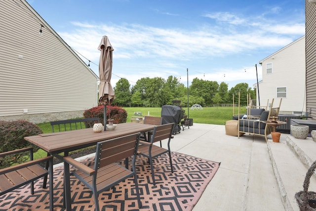 6843 John Dr, Canal Winchester, OH 43110 - view of patio / terrace with outdoor dining area and area for grilling
