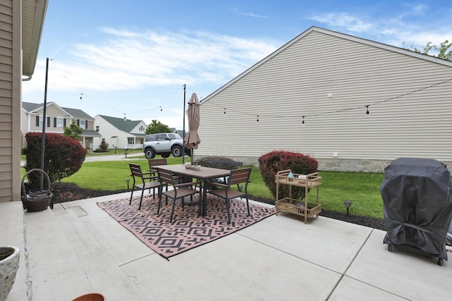 6843 John Dr, Canal Winchester, OH 43110 - view of patio featuring outdoor dining space and area for grilling