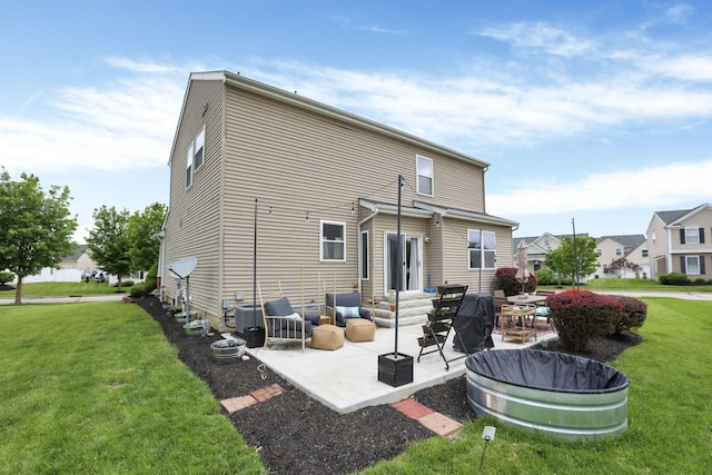 6843 John Dr, Canal Winchester, OH 43110 - back of house with a patio, a lawn, central AC unit, and entry steps