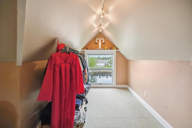1452 W Cook Rd, Mansfield, OH 44906 - additional living space with carpet flooring, baseboards, and vaulted ceiling