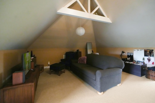 1452 W Cook Rd, Mansfield, OH 44906 - carpeted living area with lofted ceiling