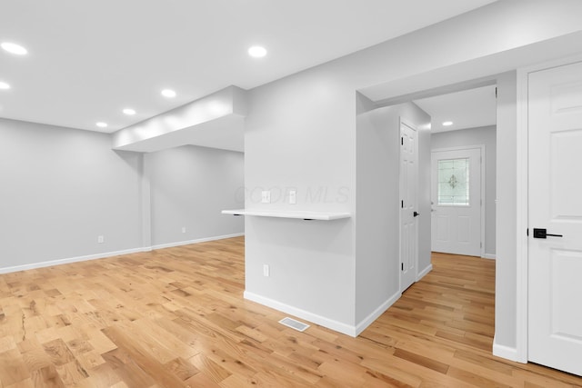 5744 Burcale Dr, Galloway, OH 43119 - unfurnished room with light wood-style floors, recessed lighting, and baseboards