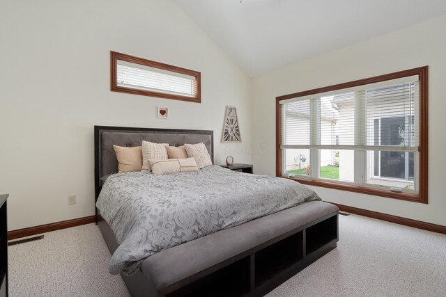 9785 Kingston Cir, Powell, OH 43065 - carpeted bedroom with lofted ceiling and baseboards
