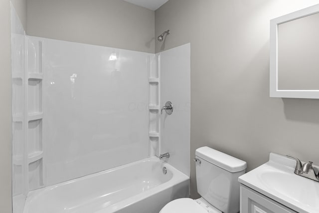 3441 Homestead Dr, Columbus, OH 43224 - full bathroom with toilet, washtub / shower combination, and vanity
