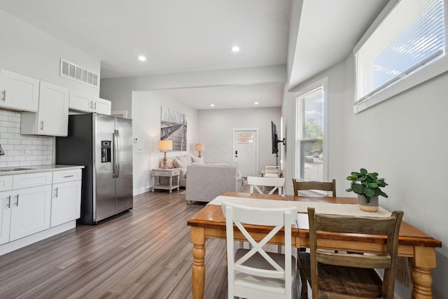 2230 N 4th St, Columbus, OH 43201 - dining area featuring wood finished floors and recessed lighting