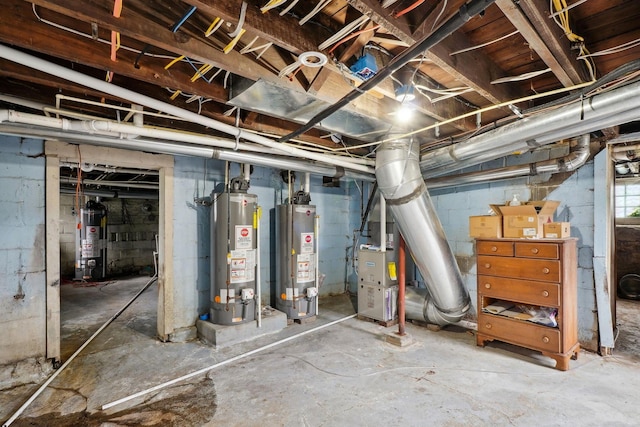 2230 N 4th St, Columbus, OH 43201 - unfinished below grade area with gas water heater