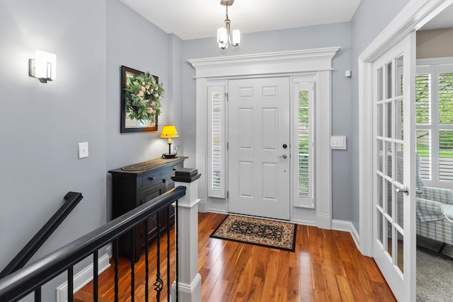 3687 Foresta Grand Dr, Powell, OH 43065 - entrance foyer featuring wood finished floors and french doors