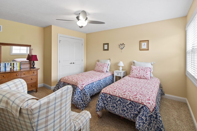 3687 Foresta Grand Dr, Powell, OH 43065 - bedroom with carpet floors, multiple windows, and a ceiling fan