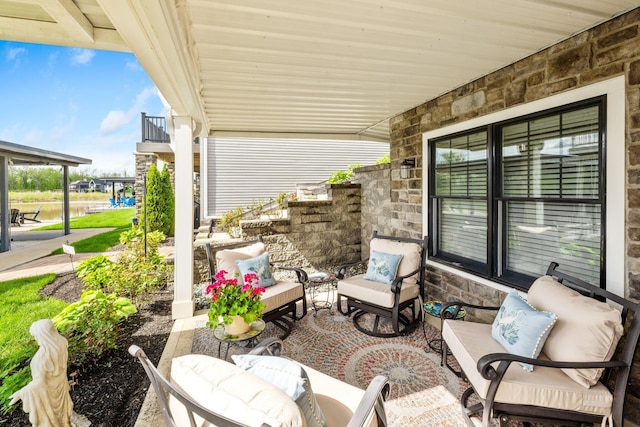 view of patio / terrace featuring outdoor lounge area