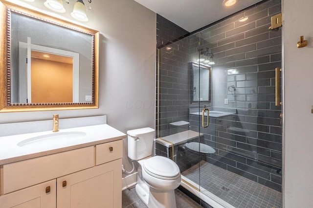 959 Hudson Xing, Columbus, OH 43212 - bathroom featuring toilet, vanity, and a stall shower