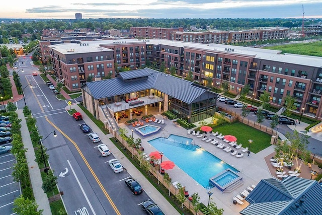 959 Hudson Xing, Columbus, OH 43212 - drone / aerial view of a pool