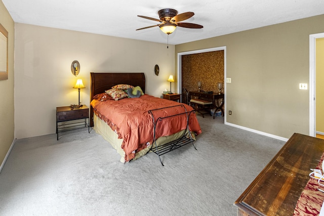 251 Longbranch Dr, Dublin, OH 43017 - bedroom featuring carpet flooring, baseboards, and ceiling fan
