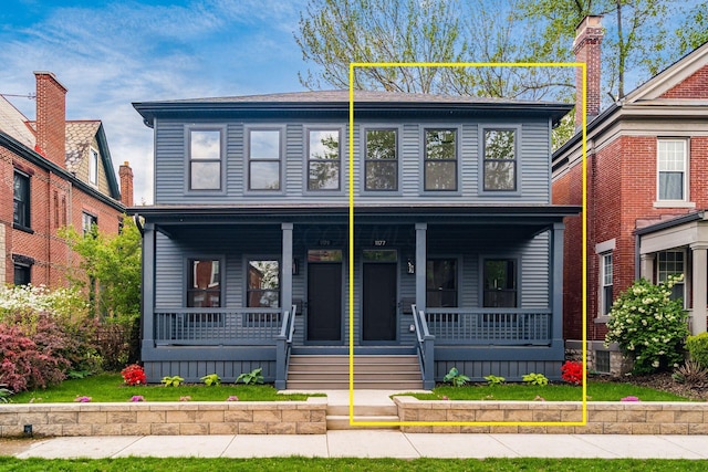 1177 Franklin Ave, Columbus, OH 43205 - view of front of home featuring covered porch