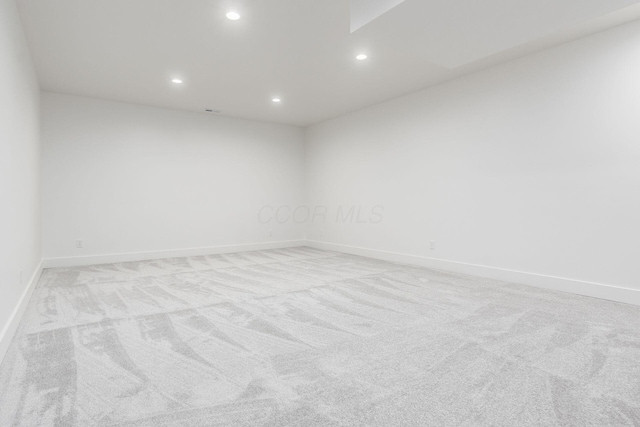 1177 Franklin Ave, Columbus, OH 43205 - unfurnished room with recessed lighting, light colored carpet, and baseboards