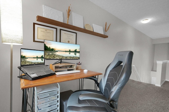 2999 Glenloch Cir, Dublin, OH 43017 - office area with carpet, a textured ceiling, and baseboards