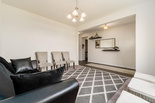 8123 Comstock Ter NW, Pickerington, OH 43147 - living area with a chandelier and baseboards