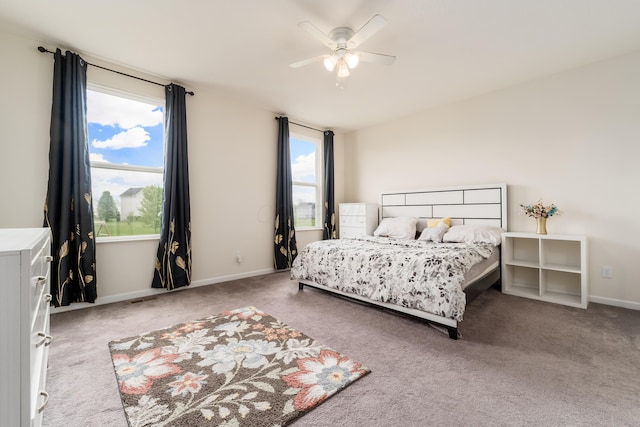 8123 Comstock Ter NW, Pickerington, OH 43147 - carpeted bedroom with multiple windows, a ceiling fan, and baseboards