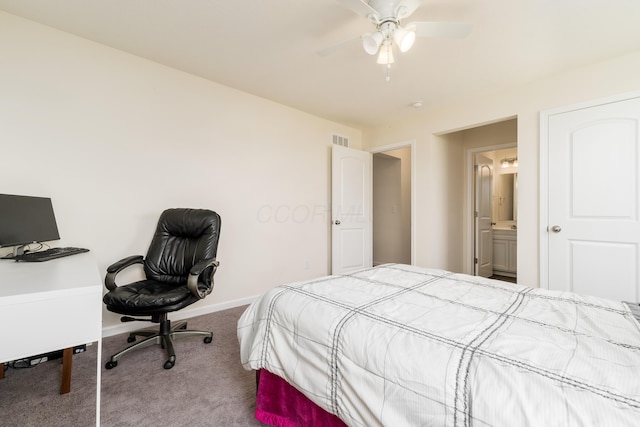 8123 Comstock Ter NW, Pickerington, OH 43147 - bedroom featuring carpet, baseboards, and a ceiling fan