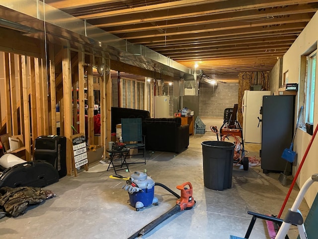 7719 Bear Run Rd, Logan, OH 43138 - unfinished basement with gas water heater and heating unit