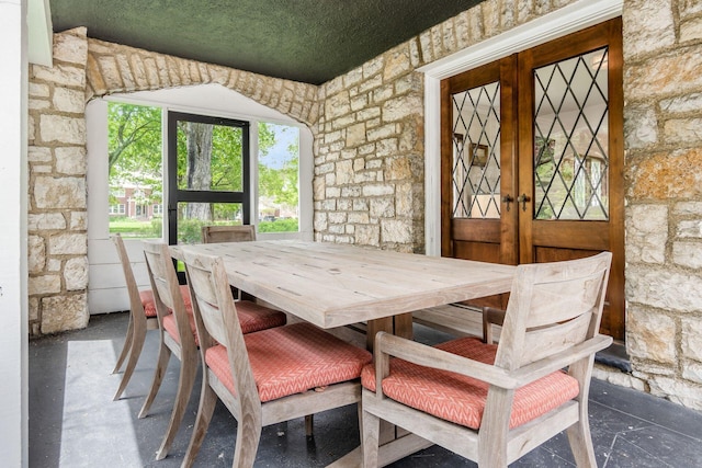 view of dining space
