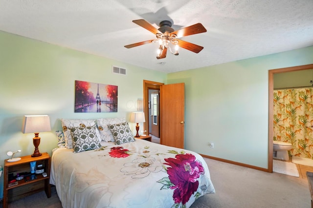 8380 Squad Dr, Galloway, OH 43119 - bedroom with carpet flooring, baseboards, ceiling fan, and ensuite bath