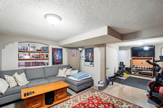 8380 Squad Dr, Galloway, OH 43119 - living room featuring a textured ceiling