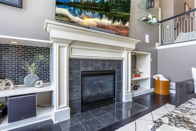 4166 Borge Way, Dublin, OH 43016 - detailed view of a tiled fireplace