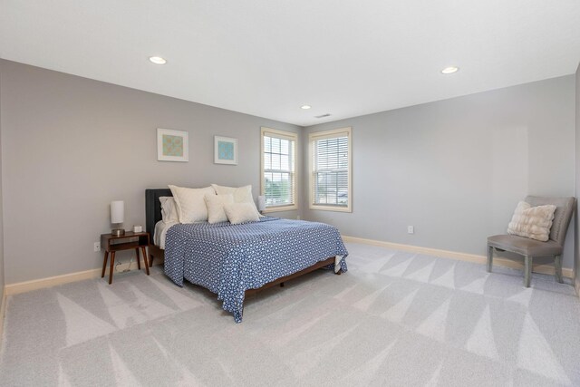 4166 Borge Way, Dublin, OH 43016 - bedroom featuring recessed lighting, light colored carpet, and baseboards