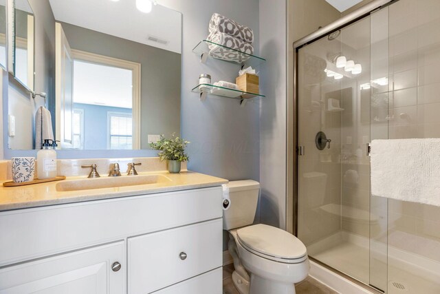 4166 Borge Way, Dublin, OH 43016 - full bath with toilet, vanity, and a stall shower