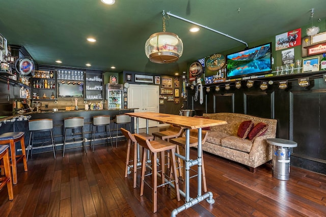 4166 Borge Way, Dublin, OH 43016 - indoor wet bar featuring hardwood / wood-style flooring