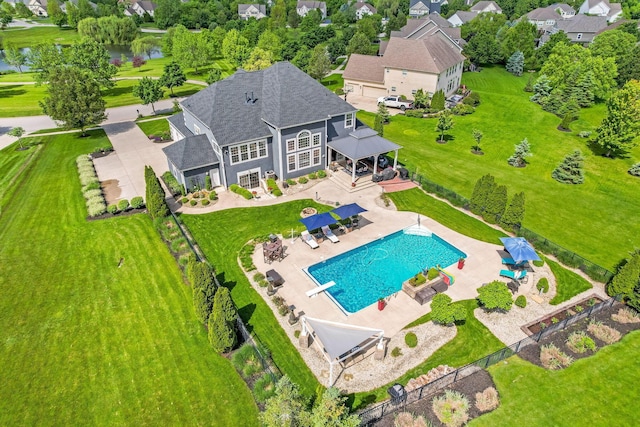 4166 Borge Way, Dublin, OH 43016 - view of subject property featuring a pool and a large body of water