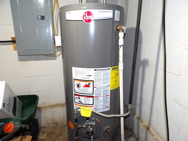 1202 W Mulberry St, Lancaster, OH 43130 - utility room with water heater and electric panel
