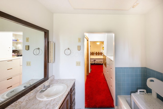 ensuite bathroom with vanity