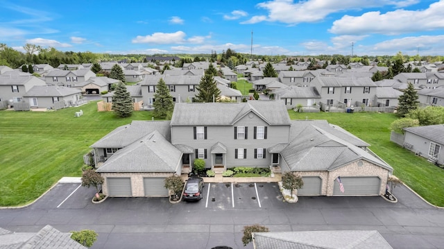 aerial view of residential area