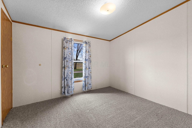 8164 Atlantic St, Caledonia, OH 43314 - unfurnished room featuring carpet floors, ornamental molding, and a textured ceiling