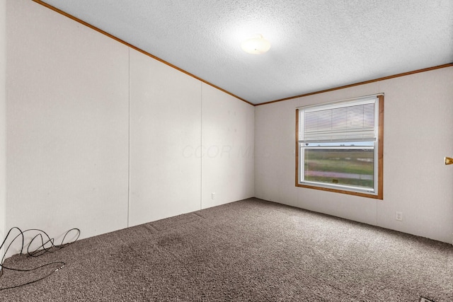 8164 Atlantic St, Caledonia, OH 43314 - carpeted empty room featuring crown molding and a textured ceiling