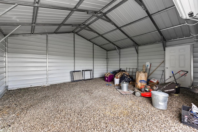 8164 Atlantic St, Caledonia, OH 43314 - garage with metal wall